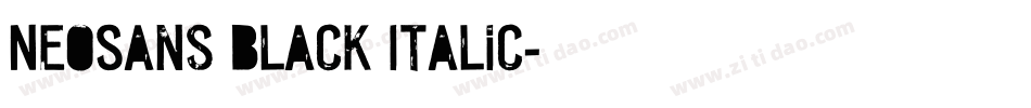 NeoSans Black Italic字体转换